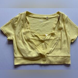 PacSun PAC CARES Bralette with Matching Crop Tee Size M